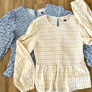 2 Universal Thread peplum tops NWOT